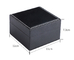 Black Leather Watch Boxes Hard Cardboard Gift Boxes 120x110x73mm Customized Logo